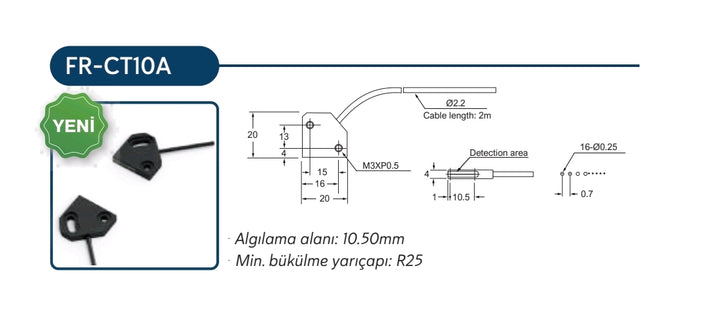 Karşılıklı Alan Tarama 10.5mm Fiber Optik Kablo 2m Raxoll FR-CT10A