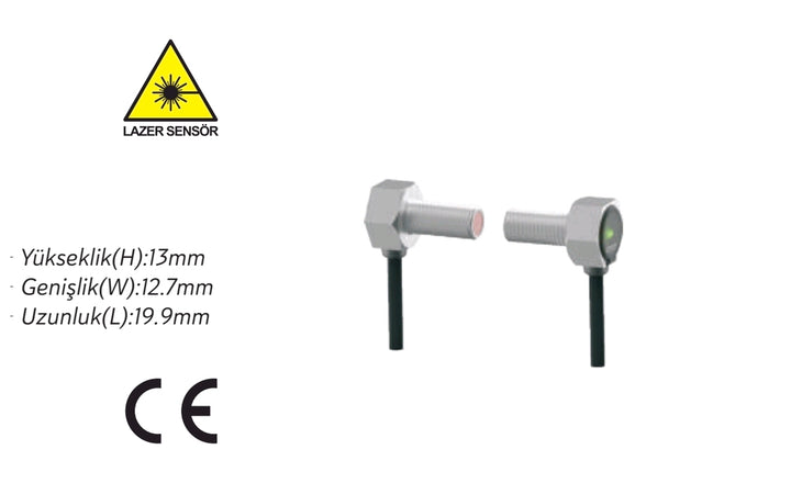 M6 Karşılıklı Lazer Somun Kafa Npn Fotoelektrik Sensör Raxoll LR-CT62000N