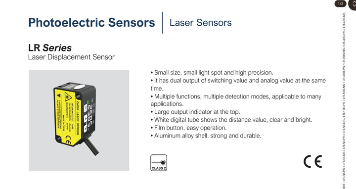 Cisimden Yansımalı Hassas Lazer Mesafe Sensörü Analog+Nnp Çıkış Raxoll LR-100-NS