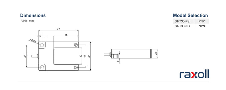 Fotoelektrik Çatal Sensör Npn Kızılötesi 30mm Çatal aralığı Raxoll ST-T30-NS