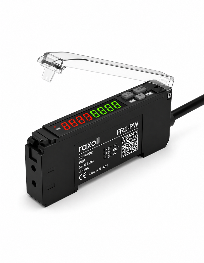 Raxoll FR1-PW Beyaz Işık Fiber Optik Renk Amfisi PNP 2m Kablolu