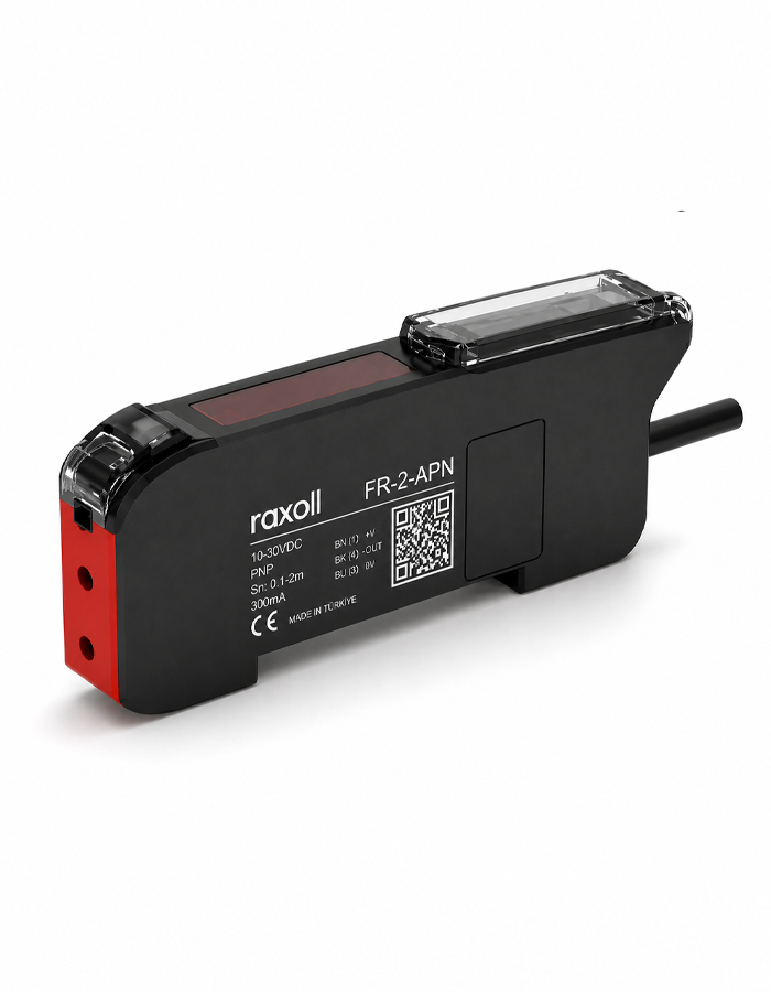 Raxoll FR-2-APN Analog Çıkışlı Fiber Optik Sensör Amfisi Push-Pull