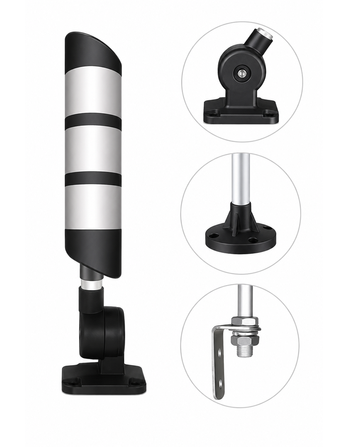 Brotconn Ø50 3Katlı Buzzerlı Döner Tabanlı Tepe Lambası BTL50S