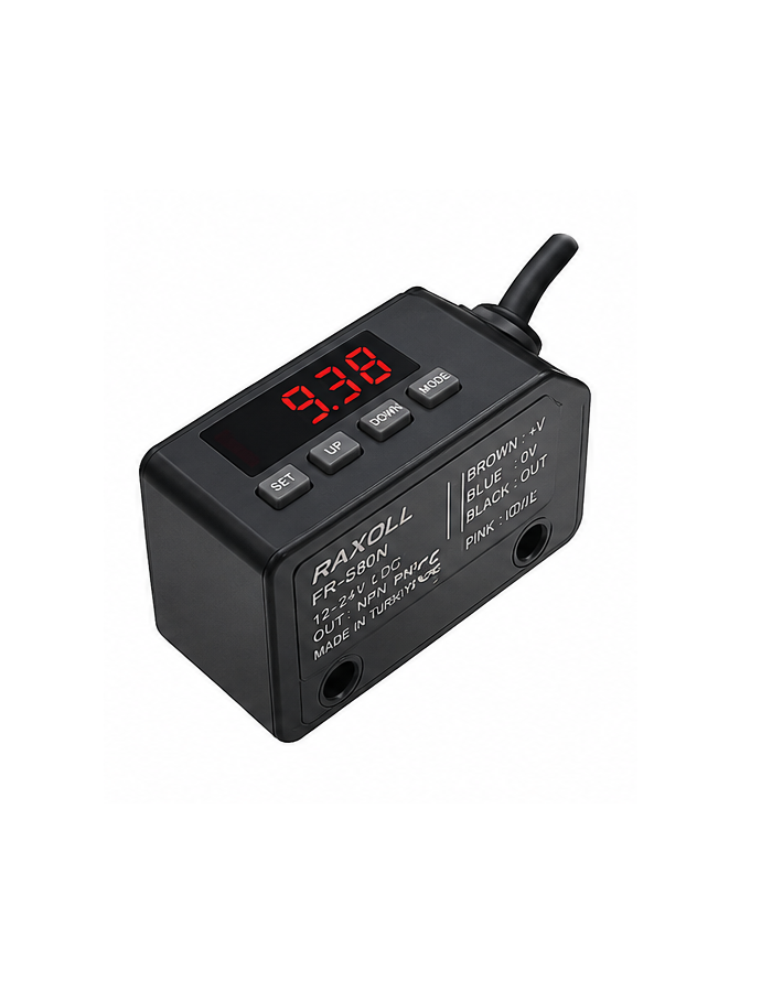 Dijital Ekranlı Çizgi Işık Spot Cisimden Yansımalı 200mm Algılama PNP Raxoll PR-D150W-PS