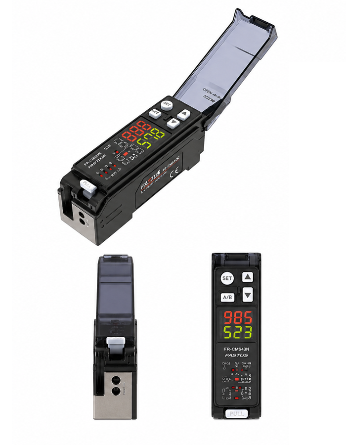 Raxoll FR-CMS43P Dijital RGB Fiber Optik Renk Sensörü Amfisi PNP 4 Çıkış 2m Kablolu