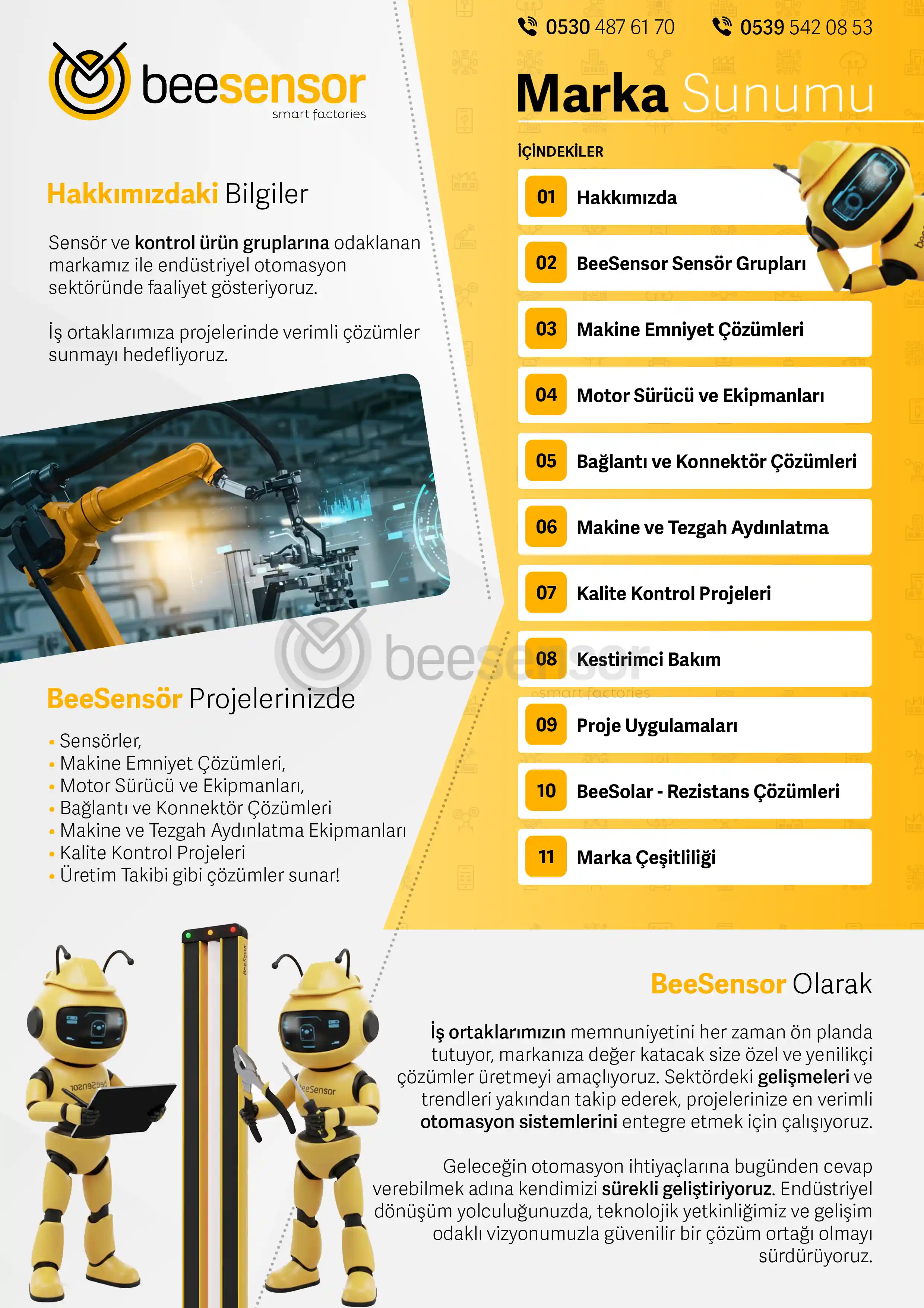 Bee Sensör Ürün Katalog Sayfa 1